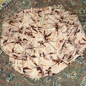 Anthropologie Pink Watercolor Floral Blouse